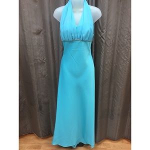 Teal Thea Dora dress with shawl